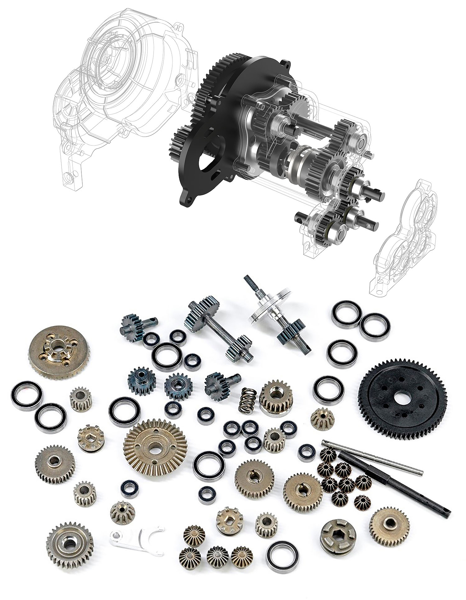 Crawling kit - EMO XL2 1/8 RTR Brushless kit (Grey)